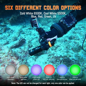 ORCATORCH D530V DIve Light with 6 different color options