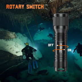 OrcaTorch D560-GL dive light rotary switch