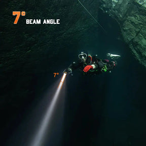 OrcaTorch D630 v2.0 canister diving light beam angle 7°