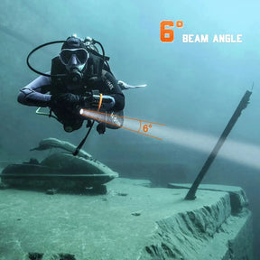 OrcaTorch D710 Best-Selling Dive Light  6° Beam Angle