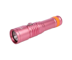 OrcaTorch D710 Pink Scuba Diving Light Max 3000 Lumens 21700 Battery