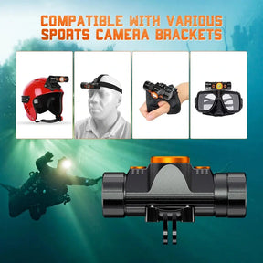 OrcaTorch Mazu TD01 Dual-Color Dive Headlamp Compatible with Gopro, DJI and other sports camera 