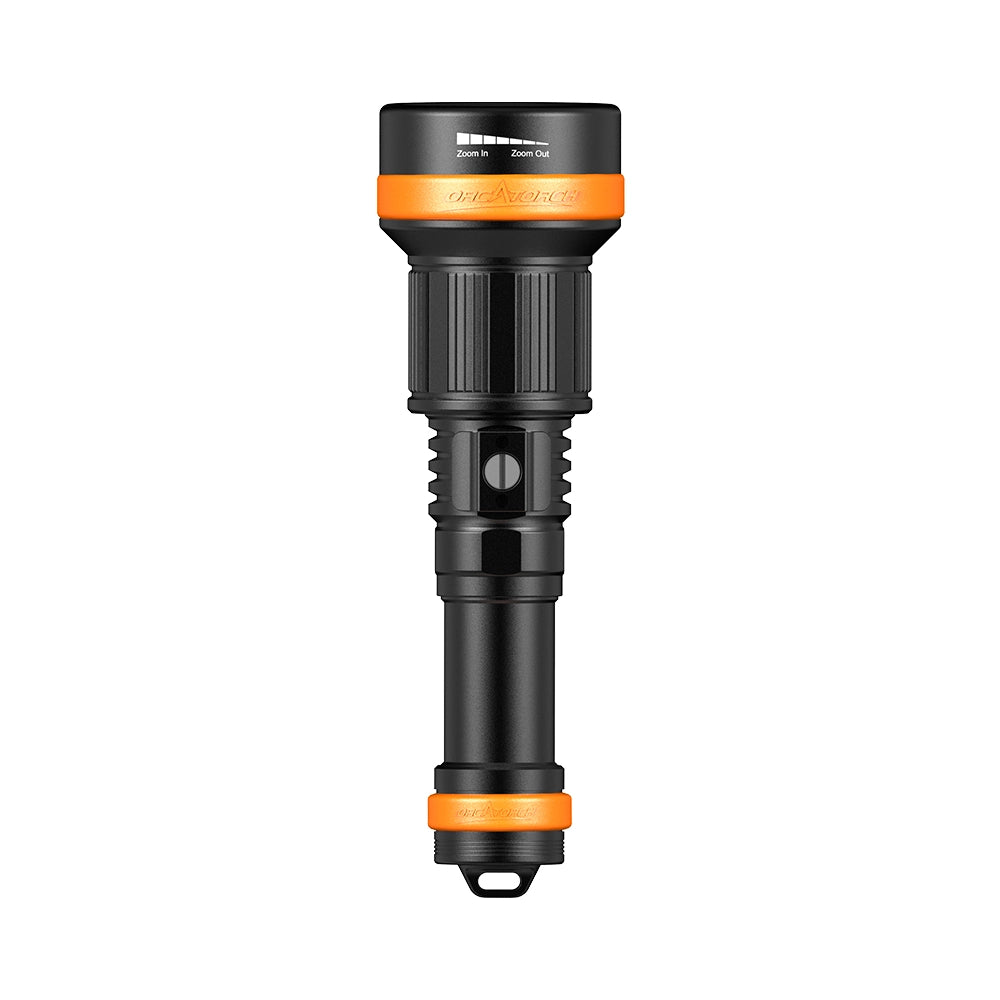 OrcaTorch ZD710 MK2 Zoomable Dive Light Beam Angle 4°-72° Adjustable, Max 212500cd Beam Intensity OrcaTorch Dive Lights