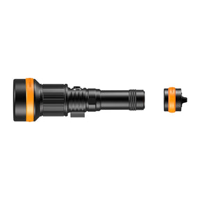 OrcaTorch ZD710 MK2 Zoomable Dive Light Beam Angle 4°-72° Adjustable, Max 212500cd Beam Intensity OrcaTorch Dive Lights