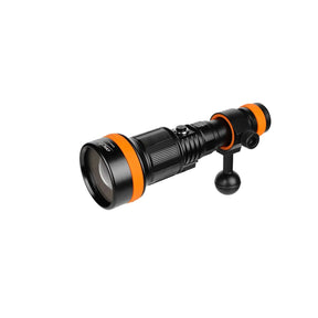 OrcaTorch ZD710 MK2 Zoomable Dive Light Beam Angle 4°-72° Adjustable, Max 212500cd Beam Intensity OrcaTorch Dive Lights